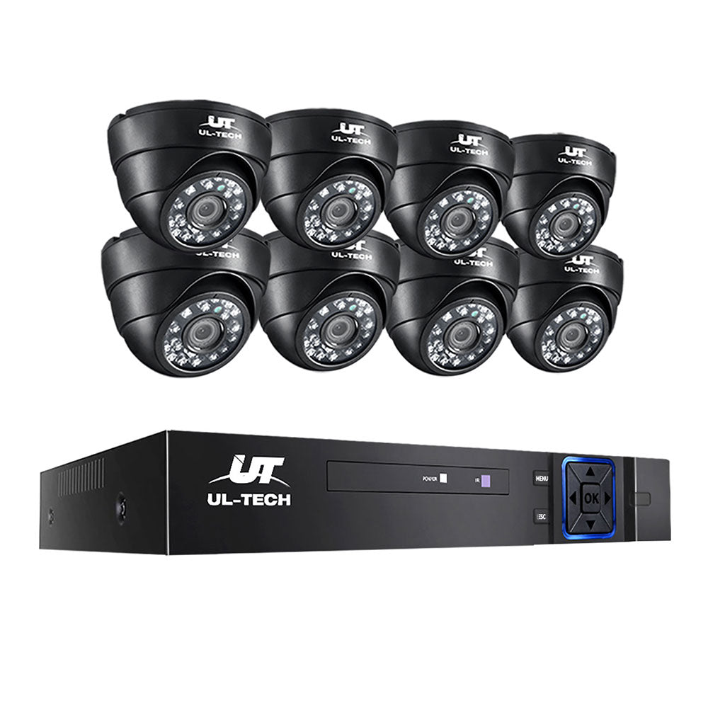 UL-TECH 1080P Security Camera System 8CH DVR with 8 CCTV Dome Cameras - product photo
