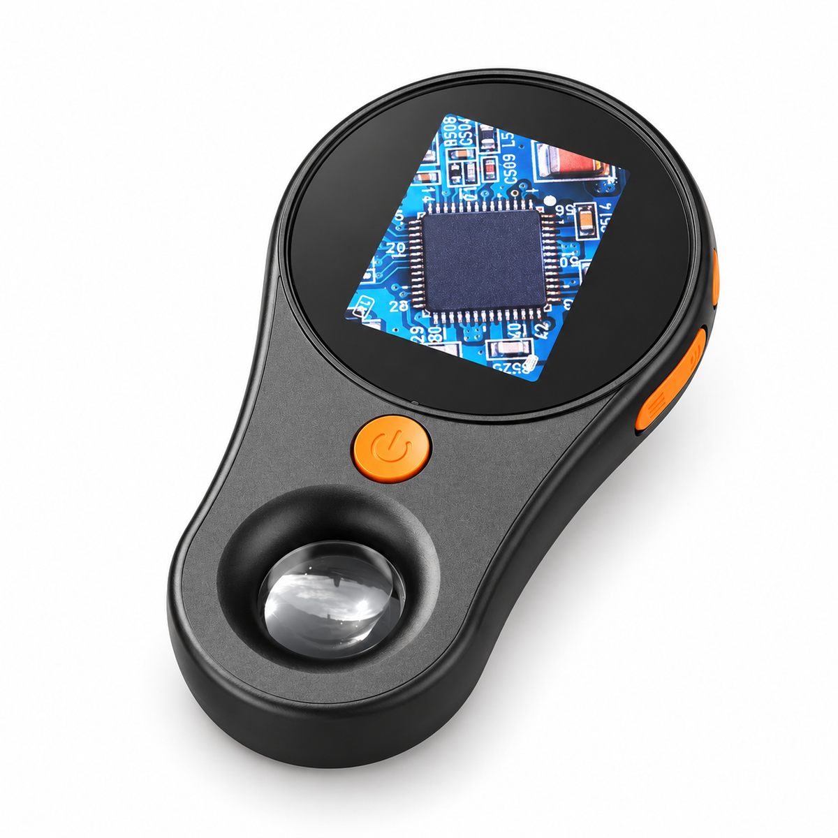 500X handheld digital microscope with 2-inch display and LED lighting