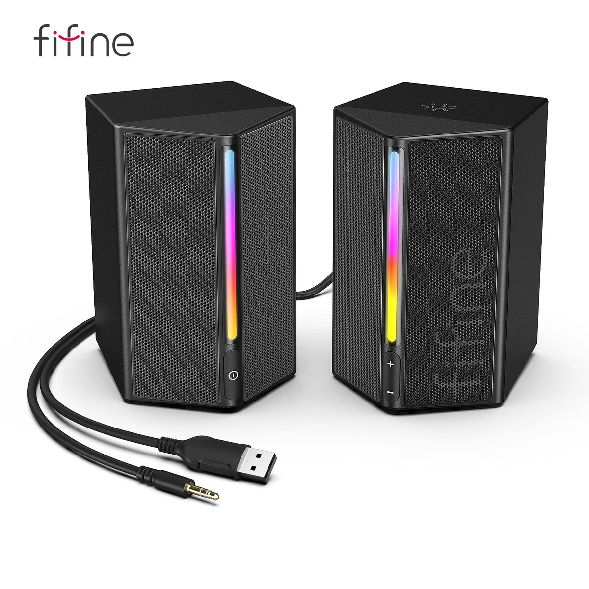 FIFINE AmpliGame A20 RGB stereo speakers for computer gaming setups – feature overview