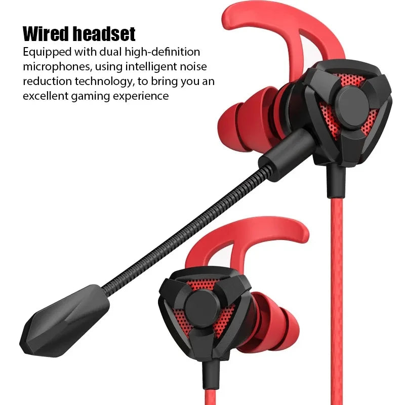 Wired gaming earphones with detachable boom microphone