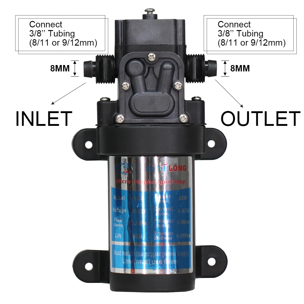12V water pump for caravan boat and camping
