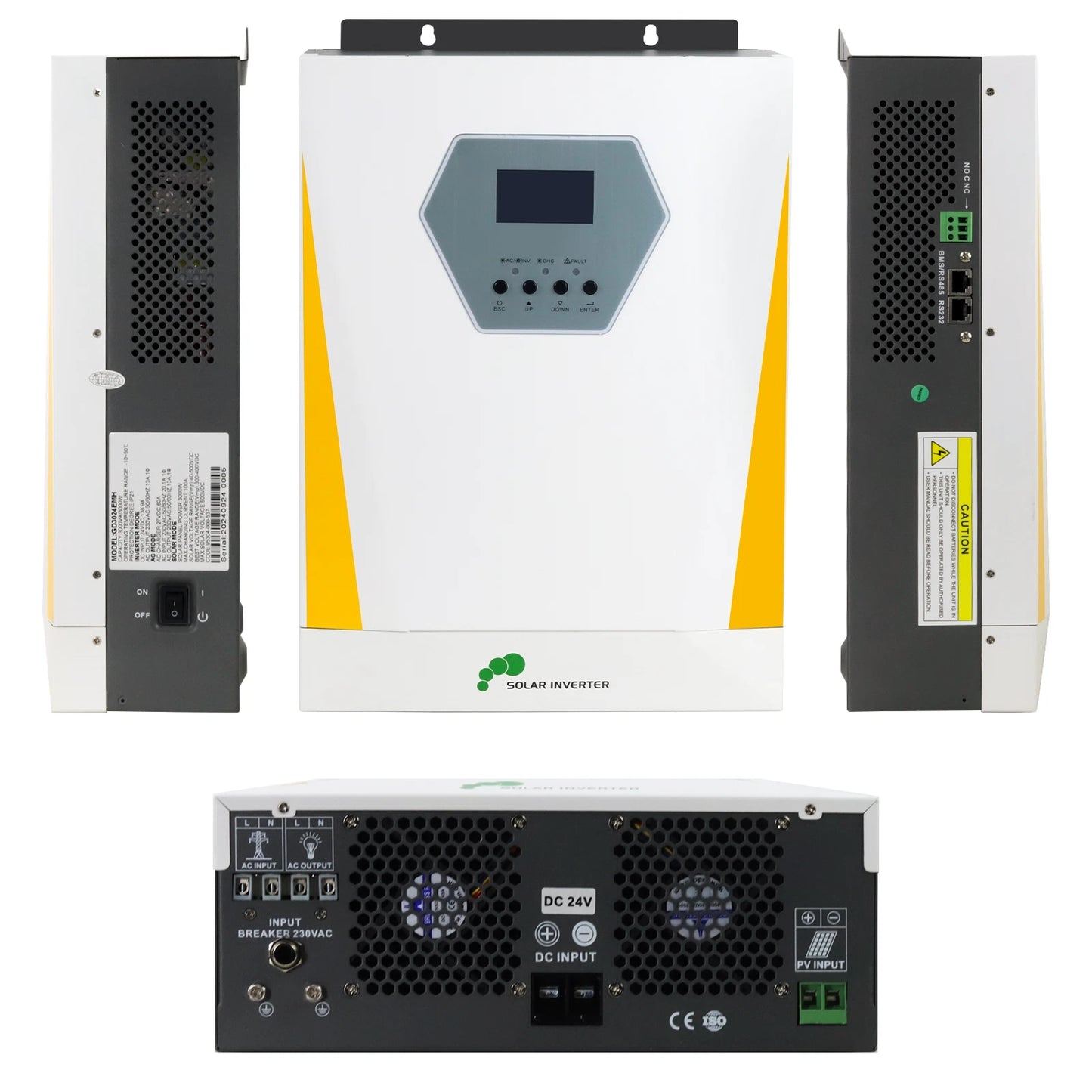 2 kW Hybrid Solar System — 6 × SunPower Maxeon 410 W Panels + 3.2 kW Hybrid Inverter (24 V Off-Grid Kit)