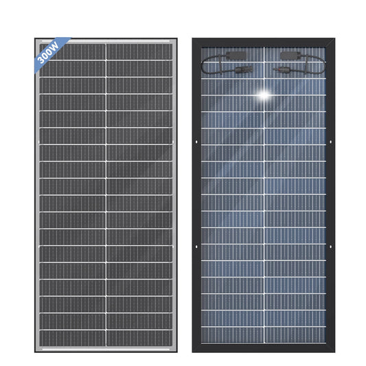 300W 12V Bifacial Fixed Shingled Solar Panel Caravan Camping RV