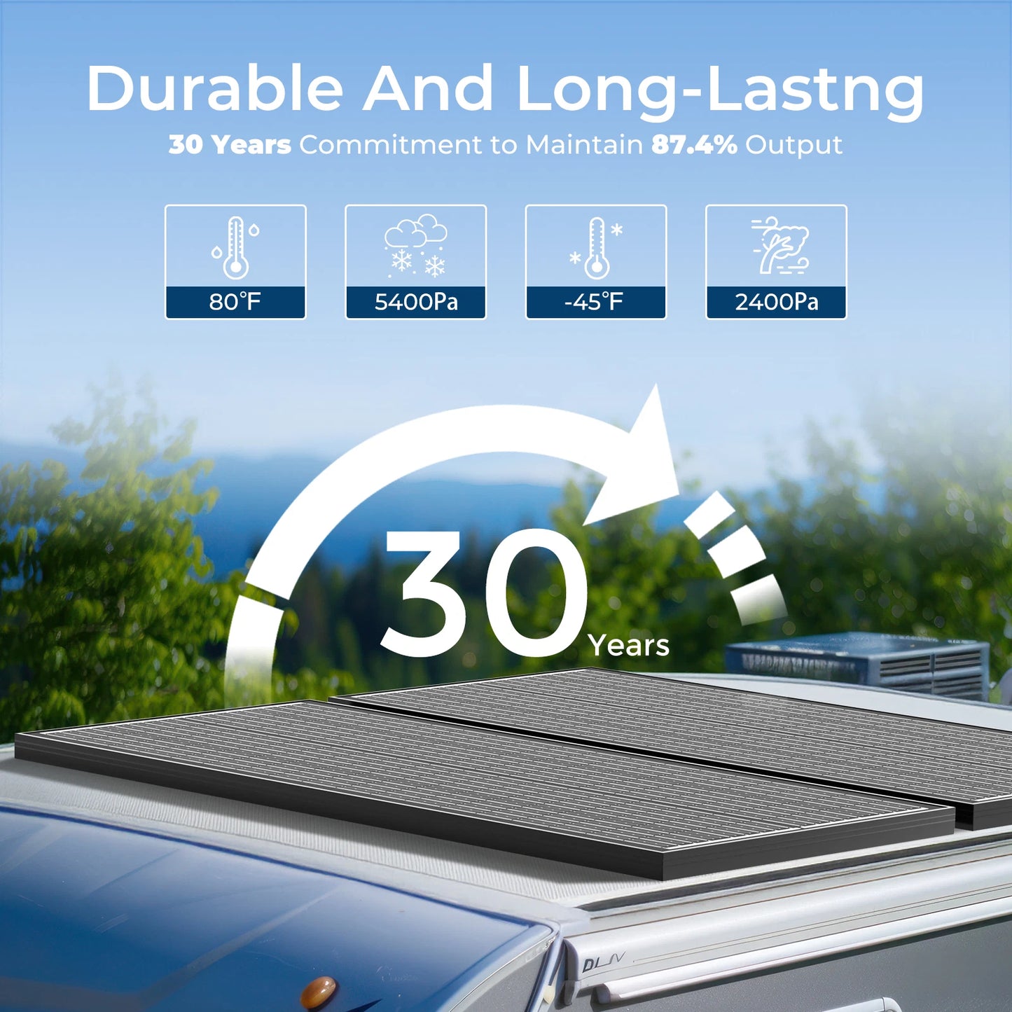 4 × 300W 12V Fixed Monocrystalline Shingled Solar Panel Bundle