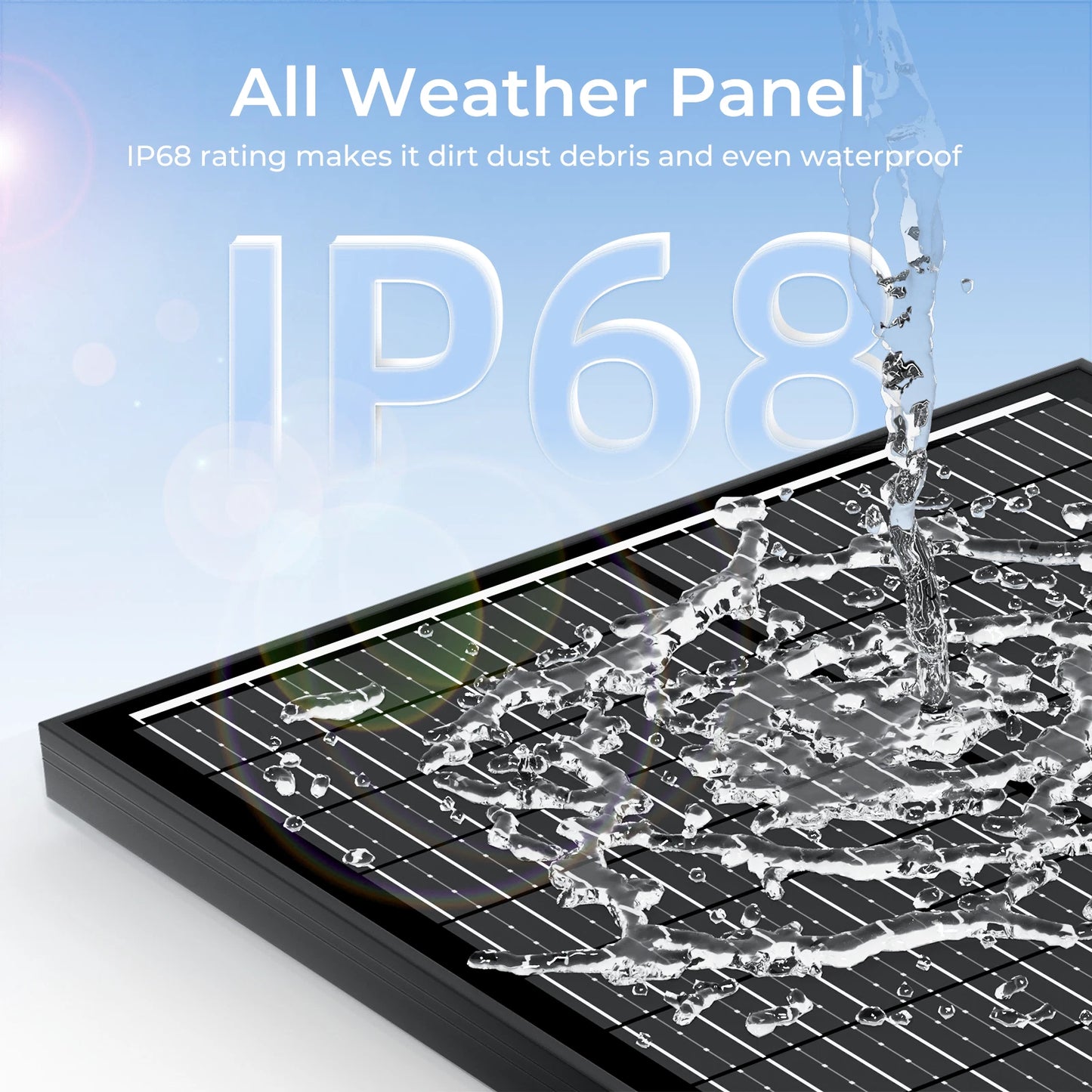 4 × 300W 12V Fixed Monocrystalline Shingled Solar Panel Bundle