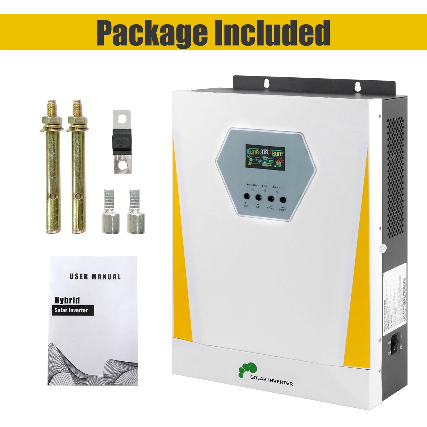 6 × 500 W 12 V Mono-Shingled Fixed Solar Panels + 5 kW Hybrid Inverter Bundle