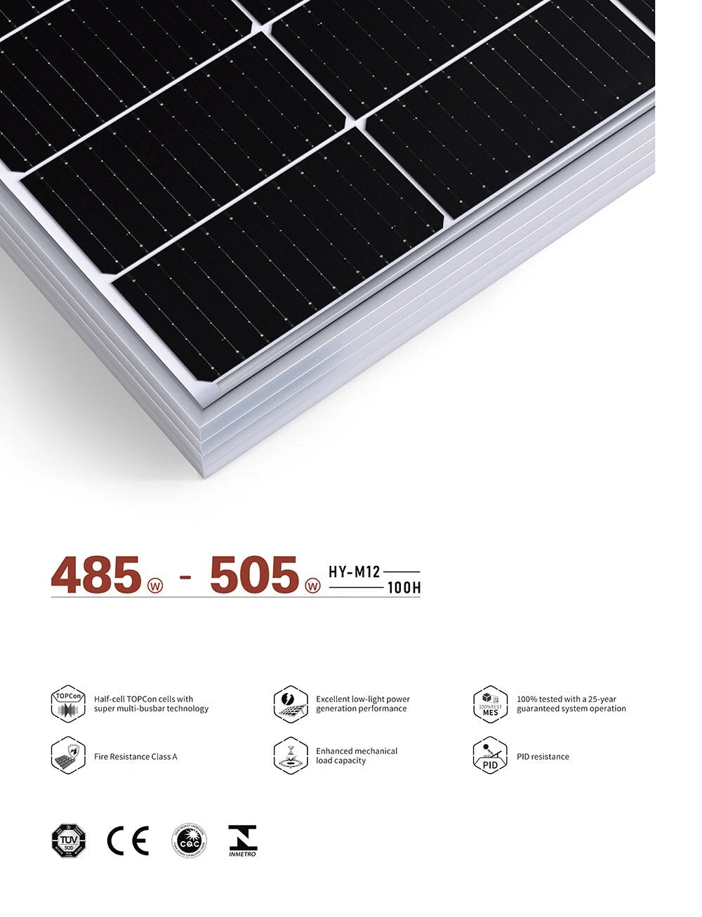 500W N-Type Monocrystalline Solar Panel