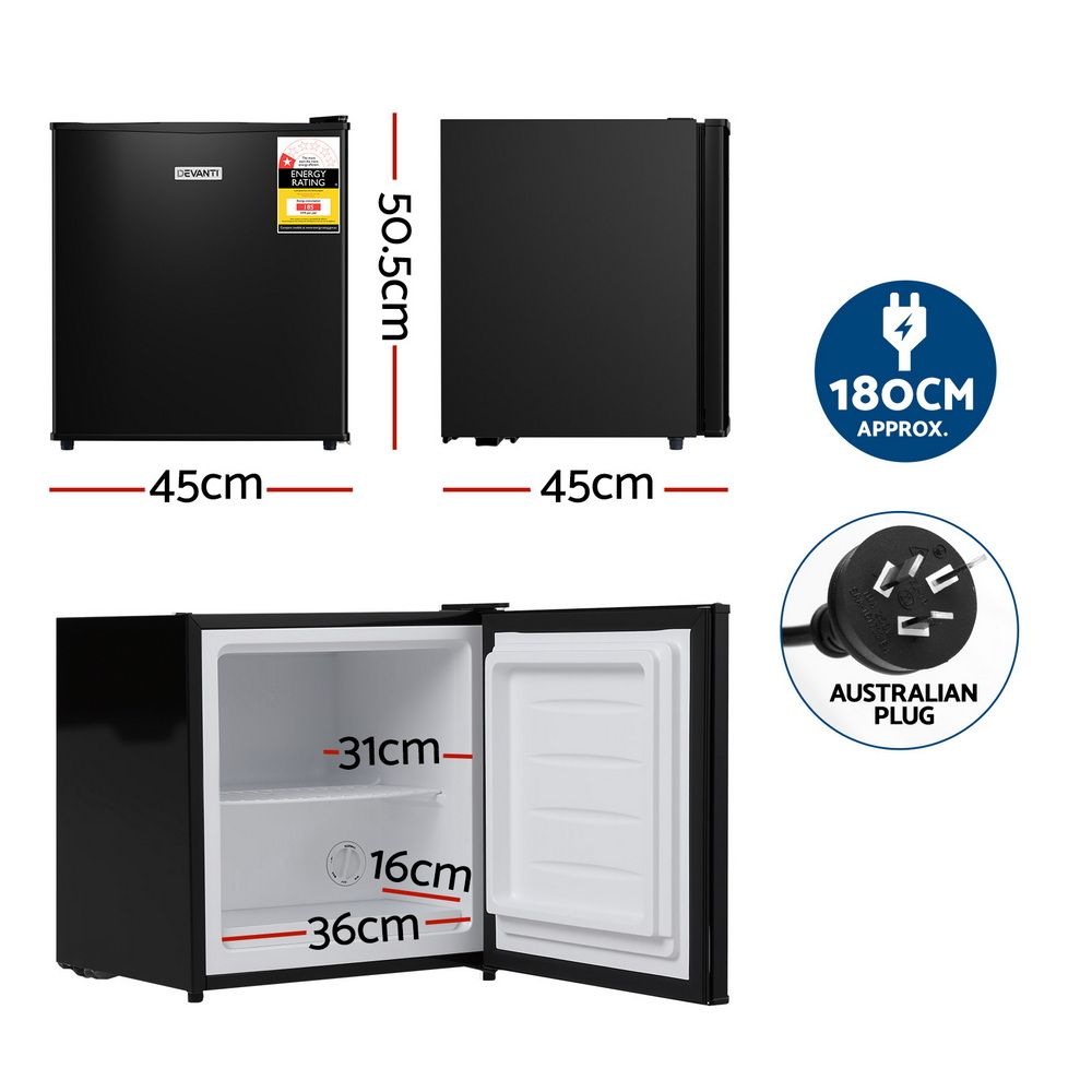 Devanti 31L Small Upright Freezer Vertical Freezer Black - additional product photo