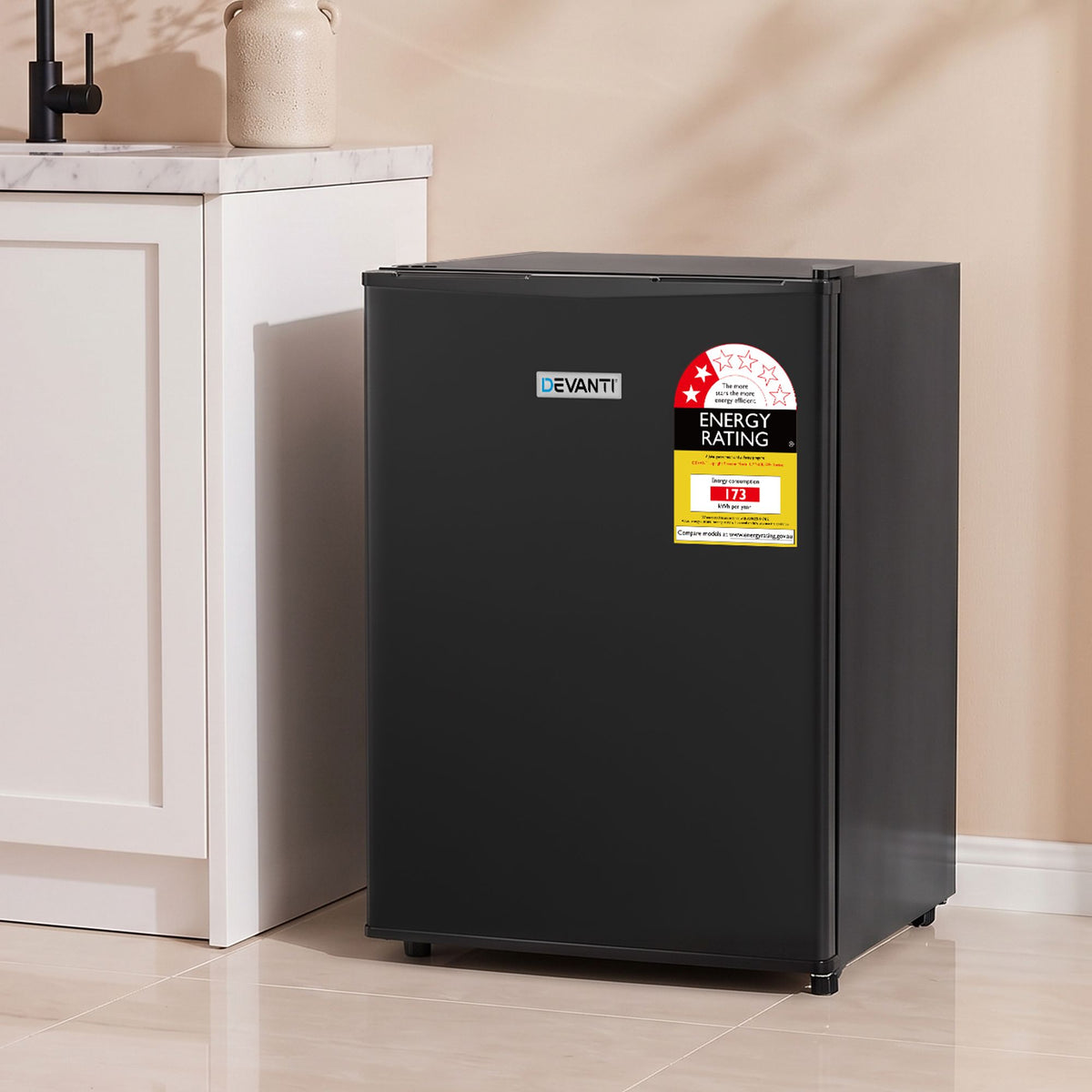 Devanti 42L Upright Freezer Fridge Black - product photo
