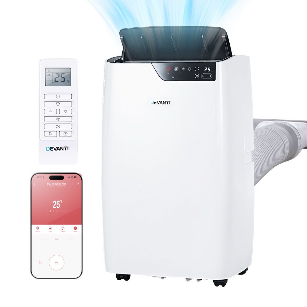 Devanti 12000 BTU portable air conditioner front view