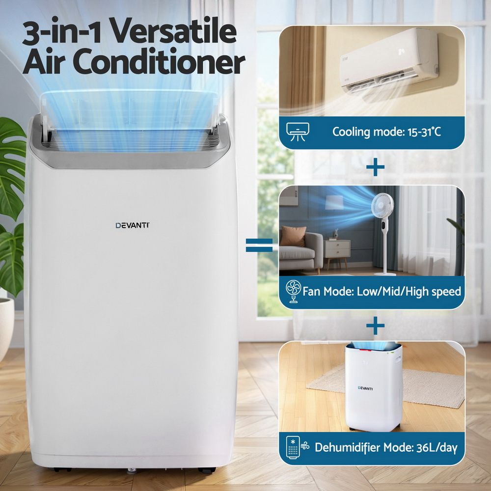 Devanti 14000 BTU portable air conditioner details