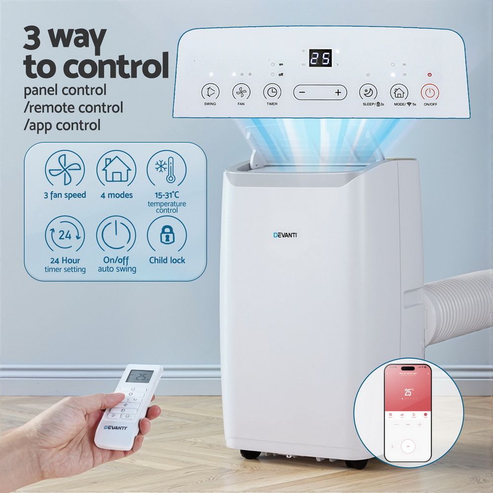 Devanti 14000 BTU portable air conditioner window kit
