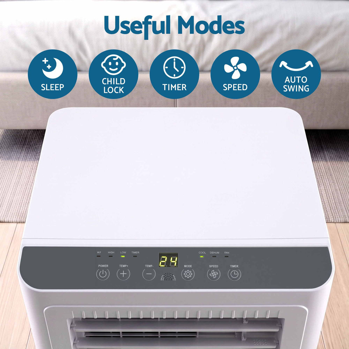 Devanti 5000 BTU portable air conditioner sleep mode