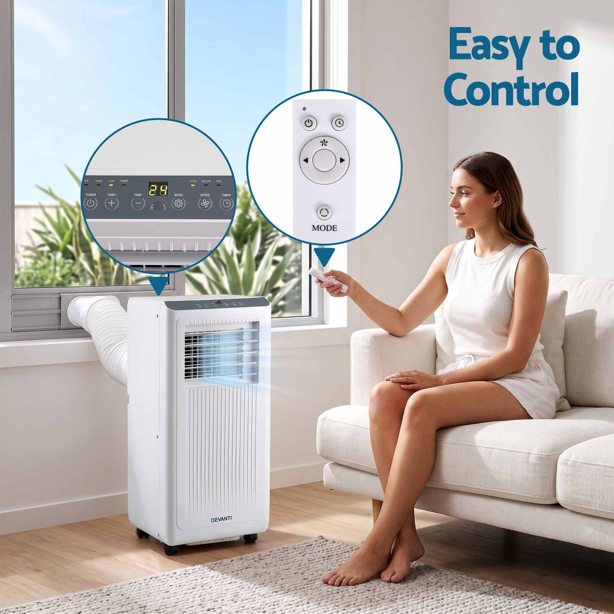 Devanti 5000 BTU portable air conditioner window kit