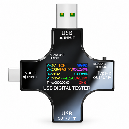 ATORCH USB and USB-C digital voltage current power and capacity meter