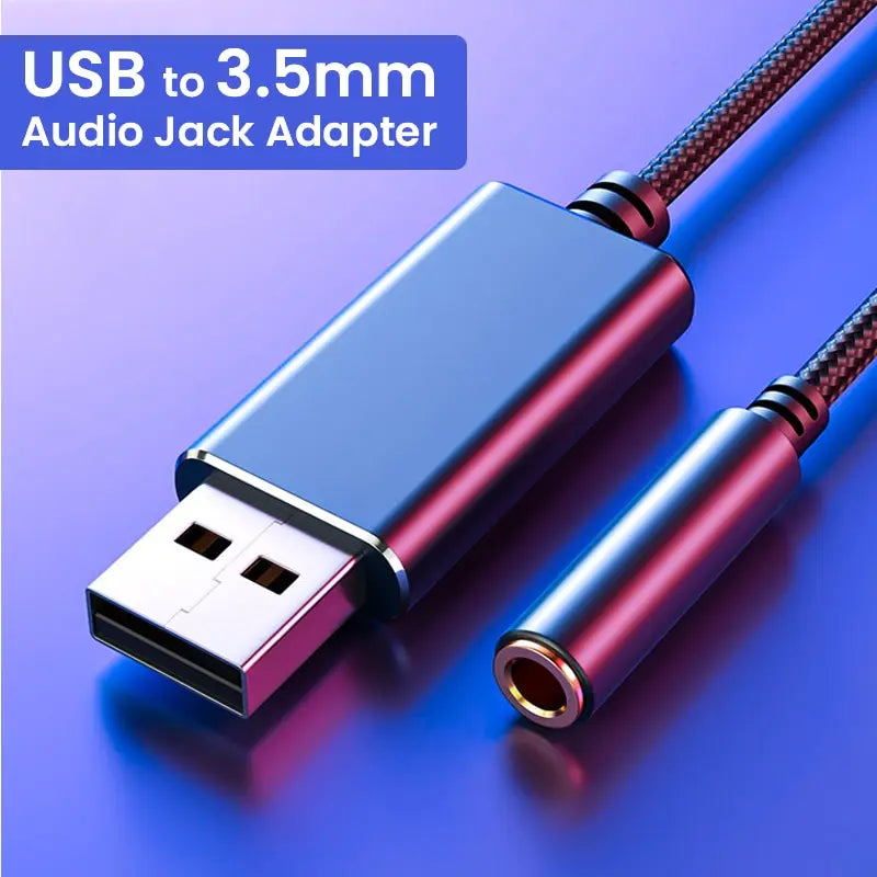 USB-A to 3.5mm TRRS external sound card adapter – feature overview