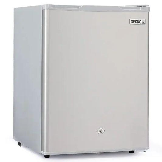 GECKO 70L Portable Bar Fridge and Freezer 12V/24V for Camping, Caravans, Silver - product photo