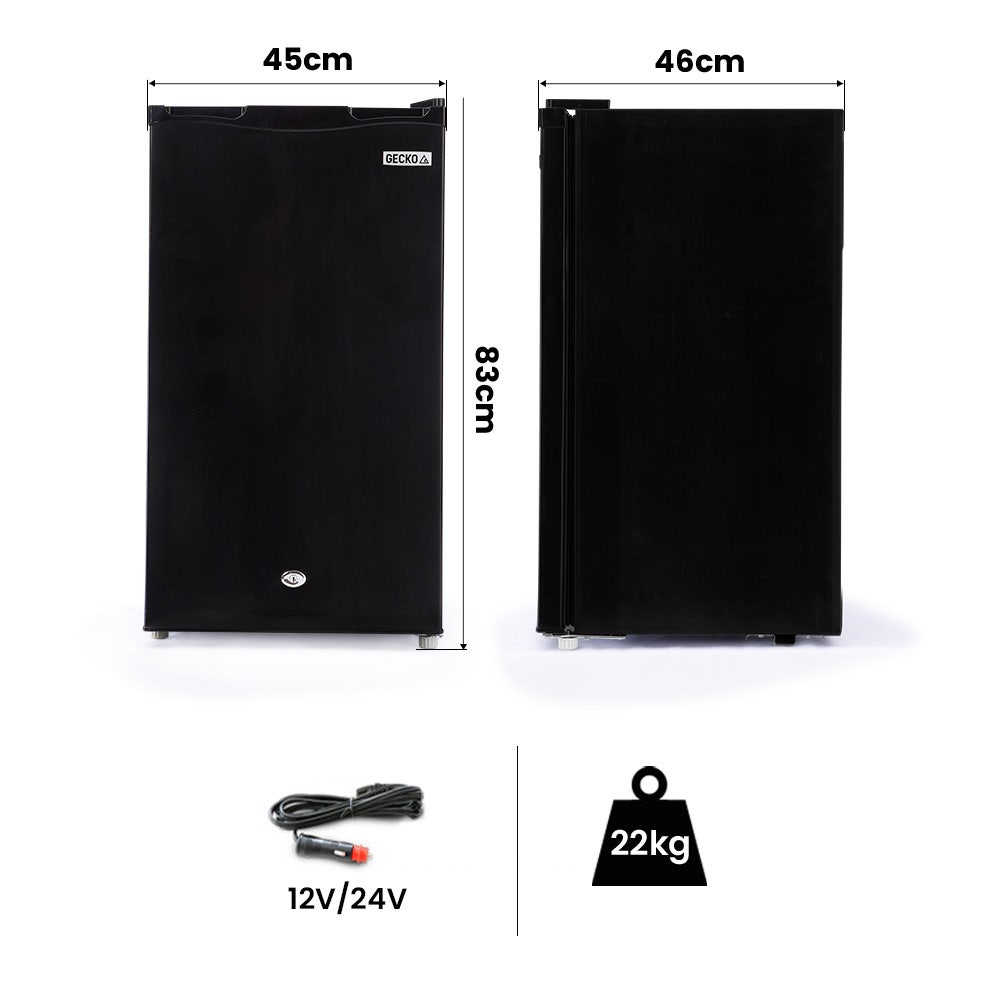 GECKO 95L Portable Upright Fridge and Freezer, 12V/24V for Camping, Caravans, Black - additional product photo