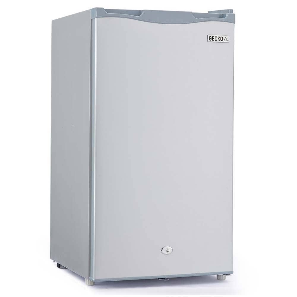 GECKO 95L Portable Upright Fridge and Freezer, 12V/24V for Camping, Caravans, Silver - product photo