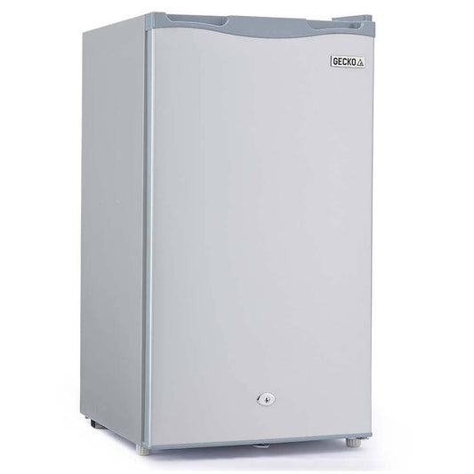 GECKO 95L Portable Upright Fridge and Freezer, 12V/24V for Camping, Caravans, Silver - product photo