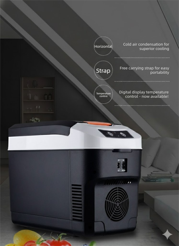 10L Portable Electric Cooler & Warmer Car Fridge with Digital Display 12V/240V Dual Power for Camping Road Trips & Home Office Brown - additional product photo