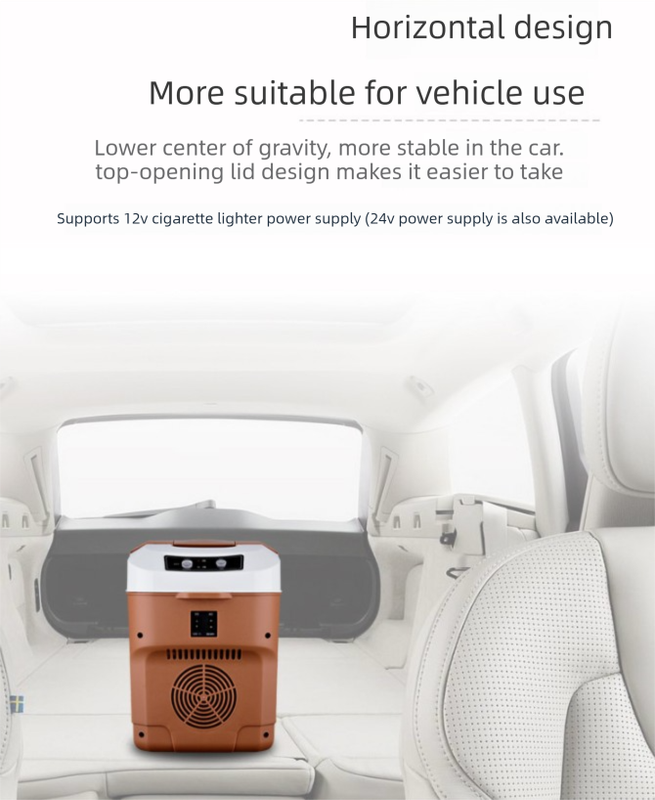 10L Portable Electric Cooler & Warmer Car Fridge with Digital Display 12V/240V Dual Power for Camping Road Trips & Home Office Brown - additional product photo