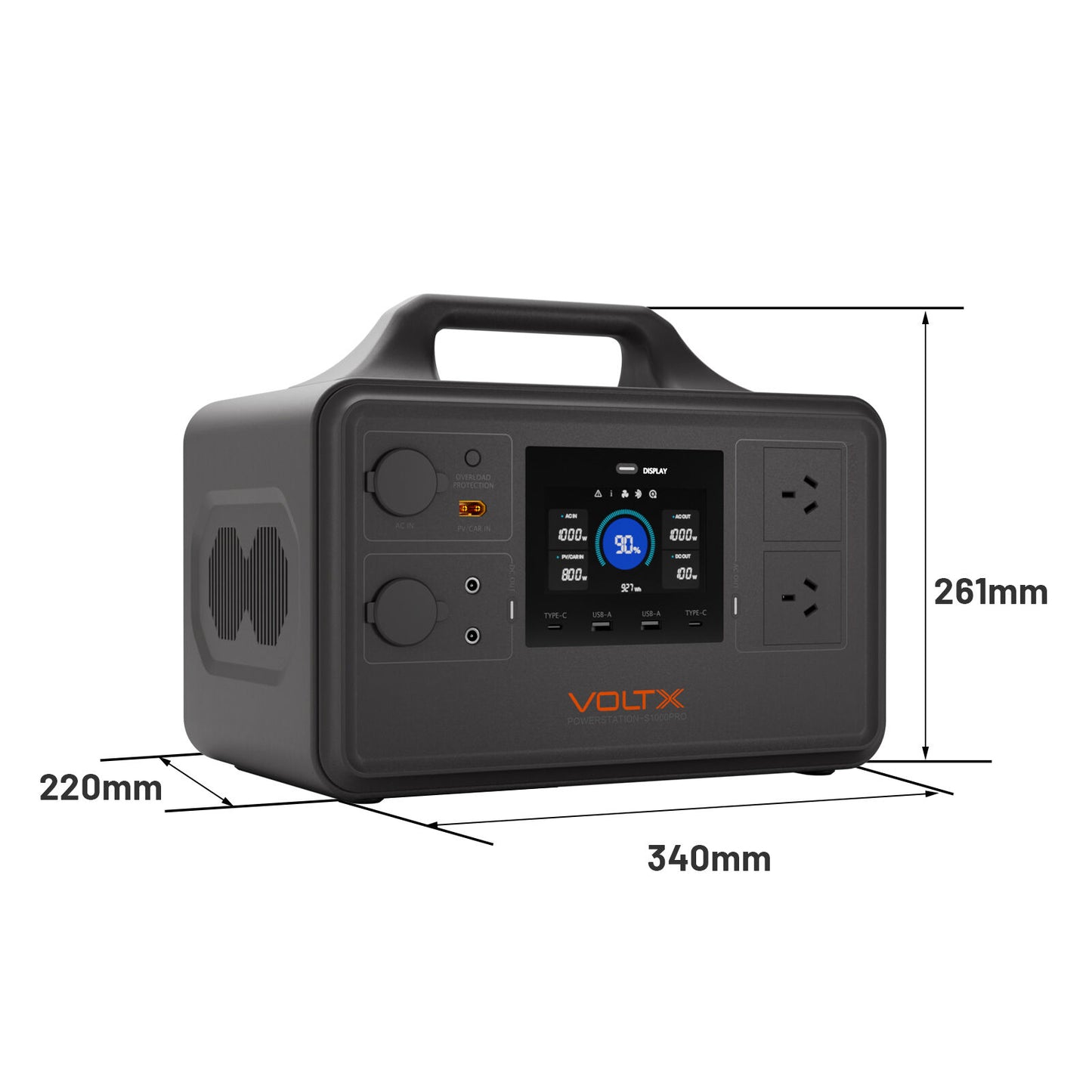 VoltX V1800 Portable Power Station — 1030Wh, 1800W Pure Sine Wave Output